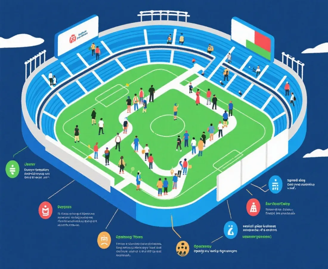 比賽日流程與場館進場安排示意圖